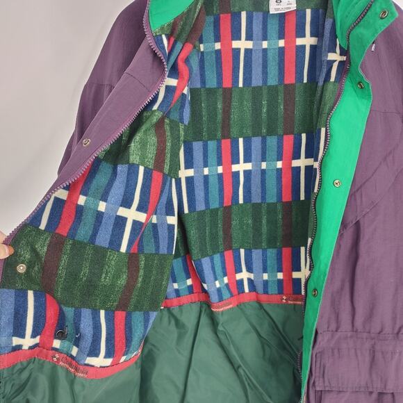 Columbia Vintage 90's Purple Bugaboo Lined Hooded Winter Coat Size M - Picture 6 of 9